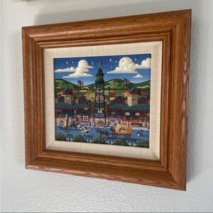 Artist Eric Dowdel Framed Painting of Thanksgiving Point, UT printed on hardback
